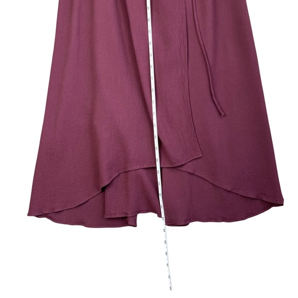 Reformation Kai Plum Purple Tie Front Cutout Wrap Maxi Dress Womens Size 4 - Picture 5 of 13